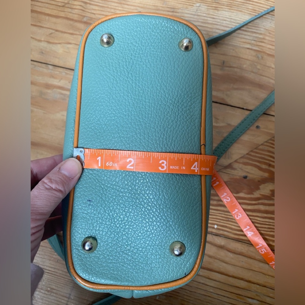 Divinia Firenze | Mint Green Pebbled Italian Leather Purse | Crossbody - Picture 15 of 15